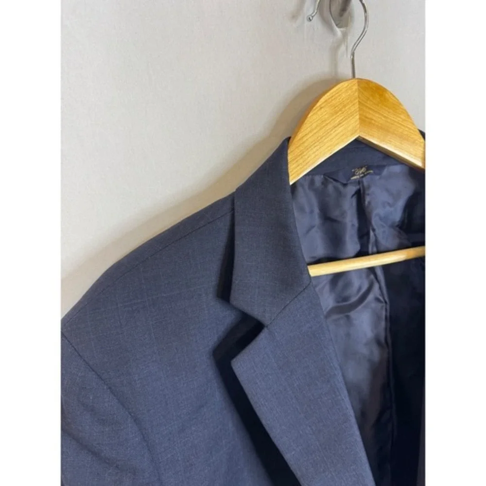 Brooks Brothers 346 Madison Fit Suit Navy Blue 48R Mens‎ Wool 36X30